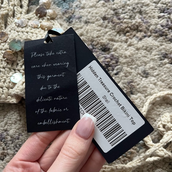 NWT White Fox Hidden Treasure Crochet Bikini w/ Shells - Picture 6 of 8